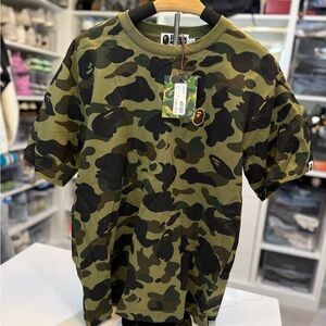 A Bathing Ape Green Camo T-Shirt - New Small